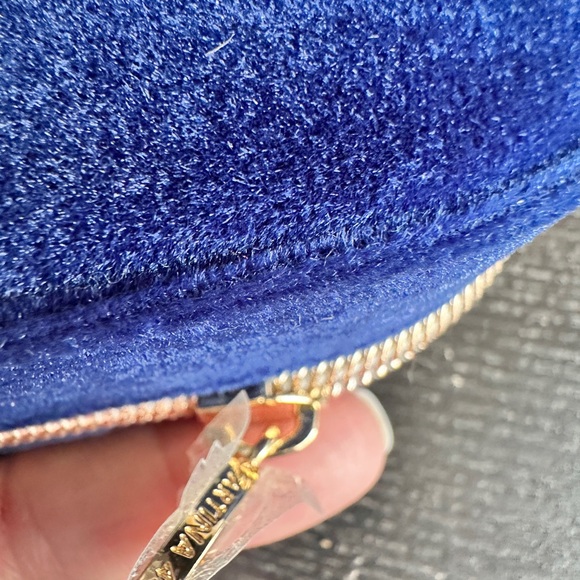 Spartina Navy Blue Velvet Jewelry Travel Case - Picture 5 of 12